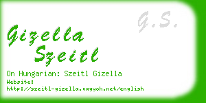 gizella szeitl business card